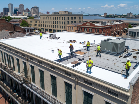 roof repair in commercial building