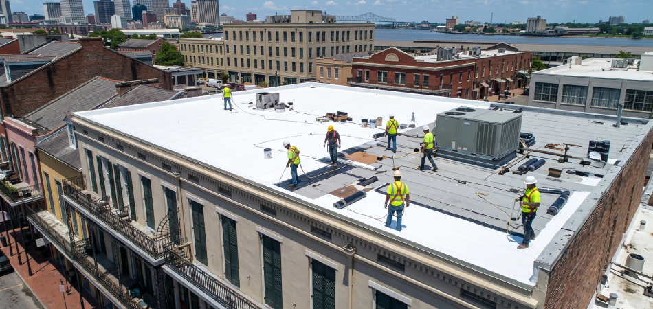 roof repair in commercial building